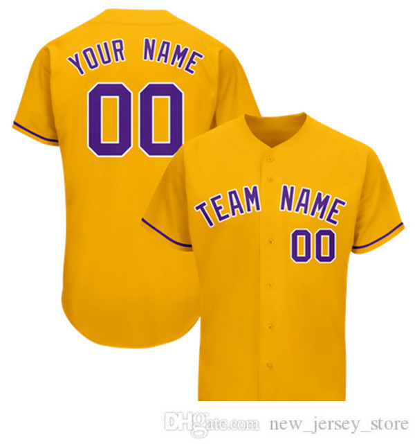 

Short Sleeve Baseball Jersey Customized Stitch Your Name/Number Breathable 048