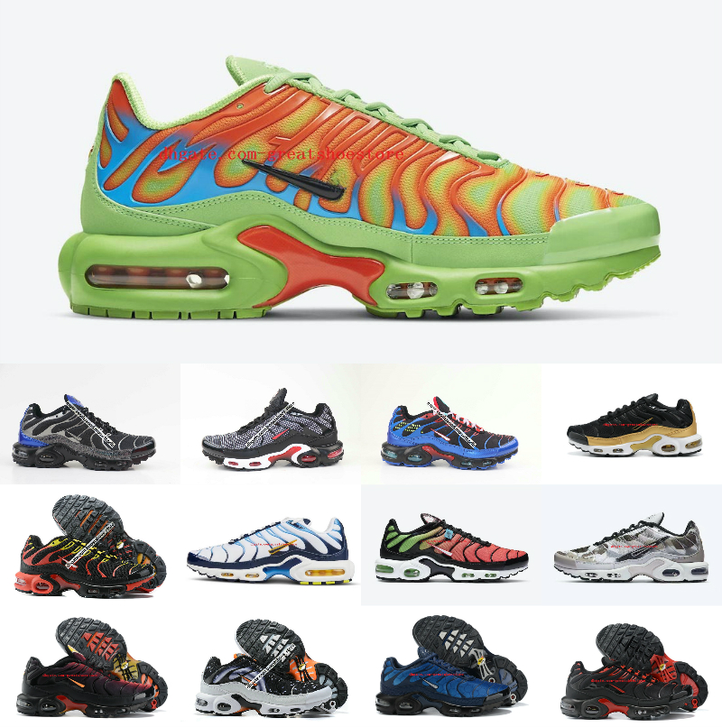 

Original Plus Tn Shoes Designer Fashion Men Breathable Heighten Mesh Chaussures Requin Gold Sports Trainers Shoe, 43#