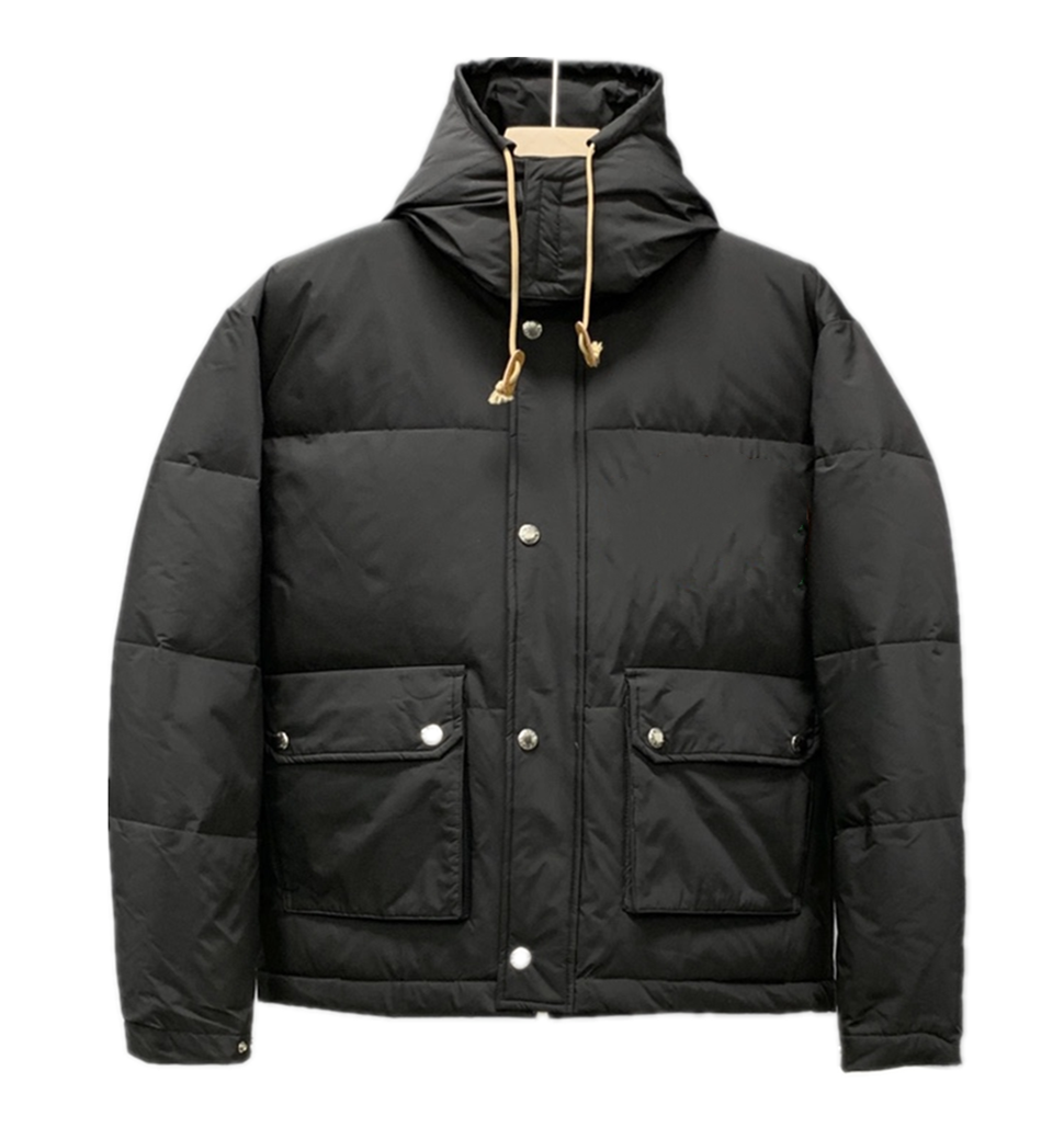 

New women Down Jackets Fashion puff jacket Hooded Designer parkas Zipper Pocket Nylon Coat Warm Drawstring Letter Winter Outwear Black Khaki Unisex