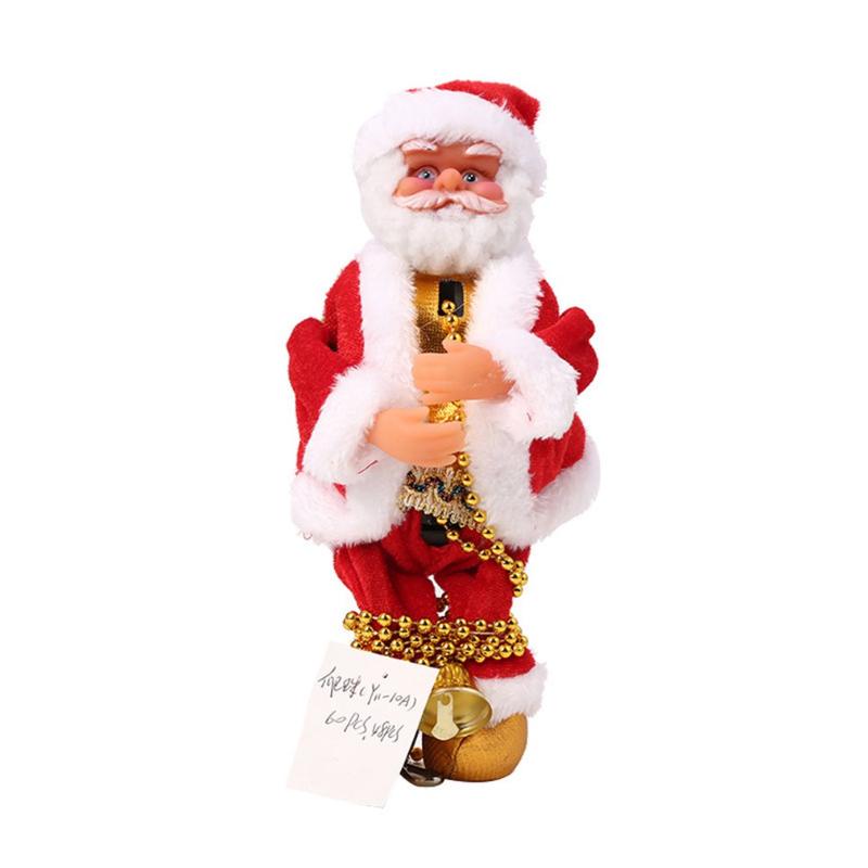

Christmas Decorations Electric Santa Toys Climbing Doll Beads Glowing Kid Toy Children Gifts
