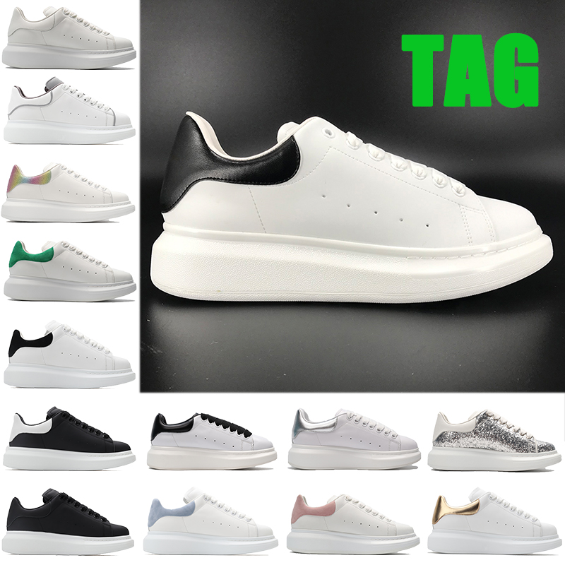 

2021 Top platform reflective casual shoes triple white reflect black multi color tail silver Sequin laser lime red men women sneakers, 20 us dollars for box