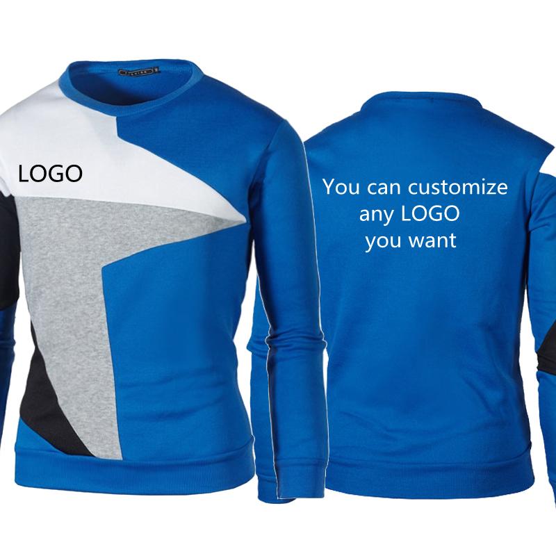 

Men's Jackets Splicing Casual Trend Spring Autumn Pullover Custom Logo Car Print Cotton Crew Neck Sweatshirt Clothing, Black;brown