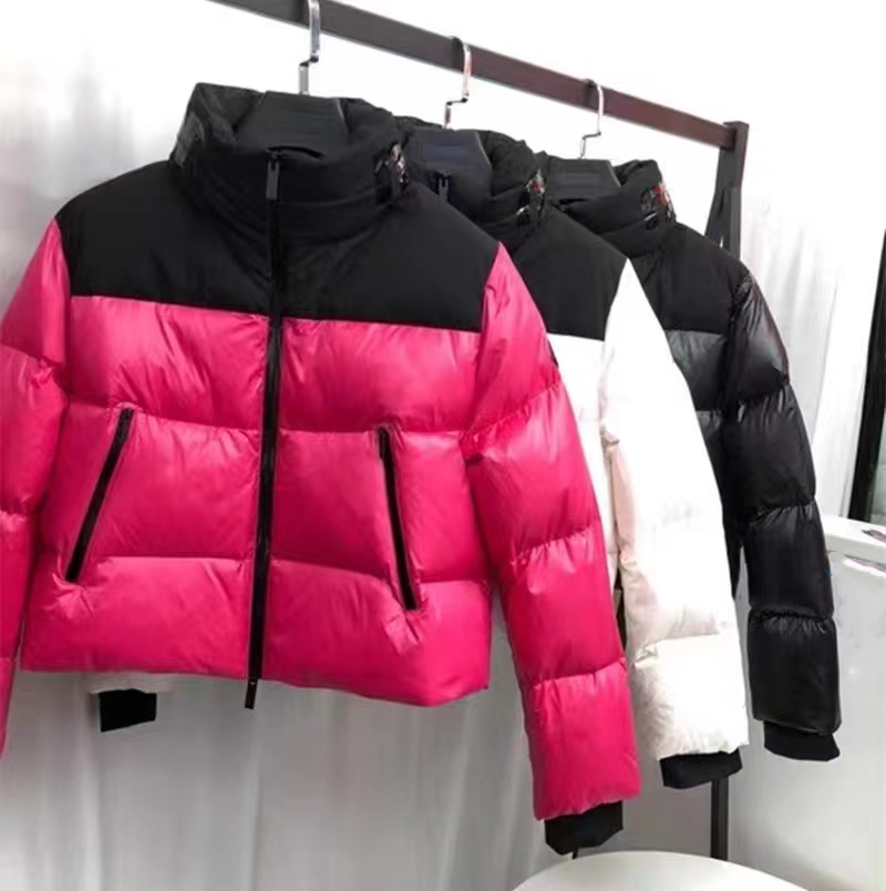 

Luxury France Women's Down designer brand Autumn and winter new style short thick stitching loose stand-up collar thickening color matching jacket, Supplement (not shipped separately)