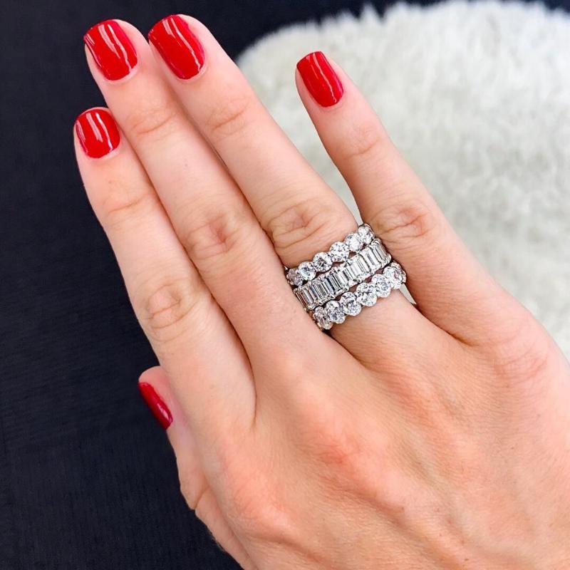 Cluster Rings Instagram Trend Style Original Design 925 Sterling Silver Wedding Band Eternity Ring For Women Solid Fashion Jewelry R5497S-image-704821172