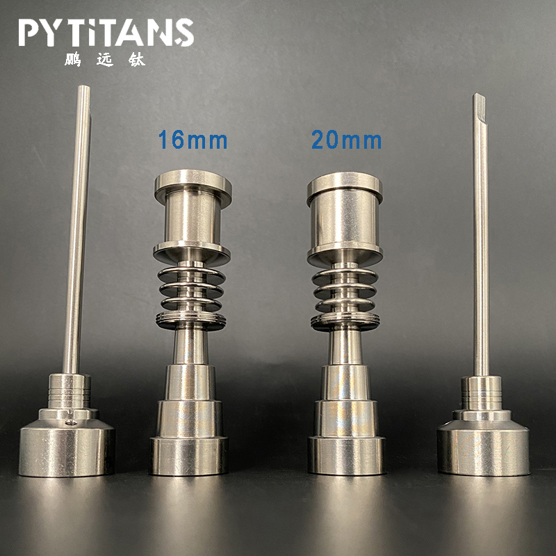 

Domeless GR2 Titanium Nails Smoking Hookahs 16mm 20mm Dnail Enail Heater Coil Carb Cap Kits For Both Female Male Glass Pipe Water Bong Accessories