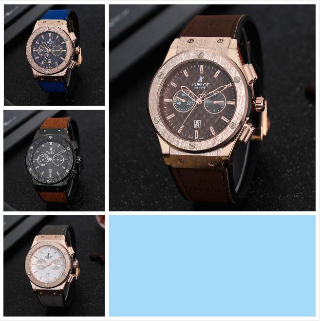 

095 New TOP HUBLOT TOP Classic FASHION WOMEN MEN sports WATCH Rubber Band quartz Watches Mens BUSINESS Wristwatch