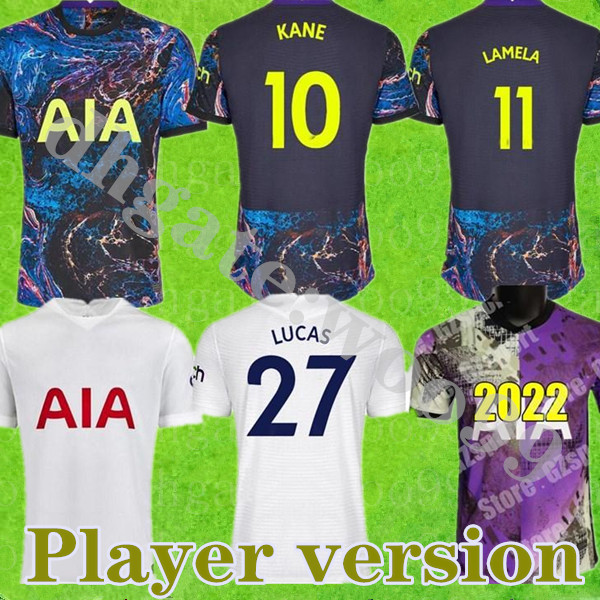 

KANE 21 22 DELE SON Player version TOTTENHAM BALE soccer jersey HOJBJERG BERGWIJN LO CELSO SPURS 2021 2022 LUCAS football shirts uniforms Men