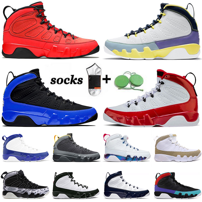 

2021 With Socks Jumpman 9 9s Mens Basketball Shoes Retro White Motorboat Jones University Blue Gold Change The World Gym Red Off Trainers Sneakers Size 47, #a1 change the world 40-47
