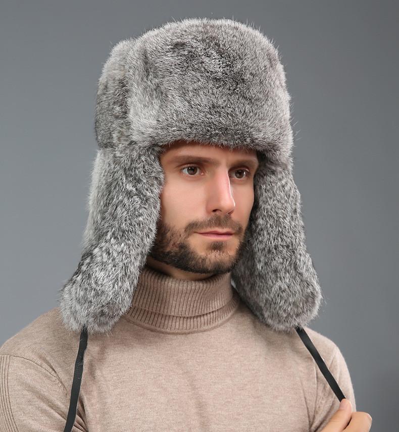 Berets Fur Lei Feng Hat Men's Winter Cap Thickened Outdoor Warm Ear Protection Middle-Aged And Elderly COTTON