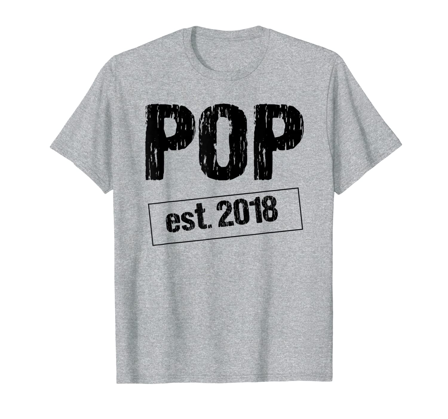 POP established 2018 Grandparent or Father TShirt gift-image-702957987