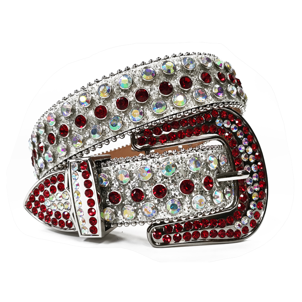 

New Design Western Crystal Studded Belt Luxury Strap Belt Cowgirl Cowboy Bling Bling AB Colorful Rhinestones Belt For Women Men, Black