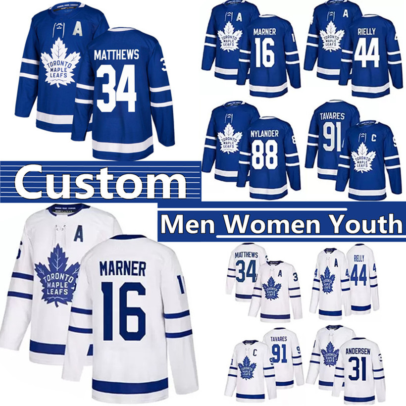 

Toronto Maple Leafs Jersey 2021 Hockey 91 John Tavares 34 Auston Matthew 16 Mitchell Marner 44 Morgan Rielly 97 Joe Thornton 36 Jack Campbell 71 Foligno custom Jerseys, Women's color 2