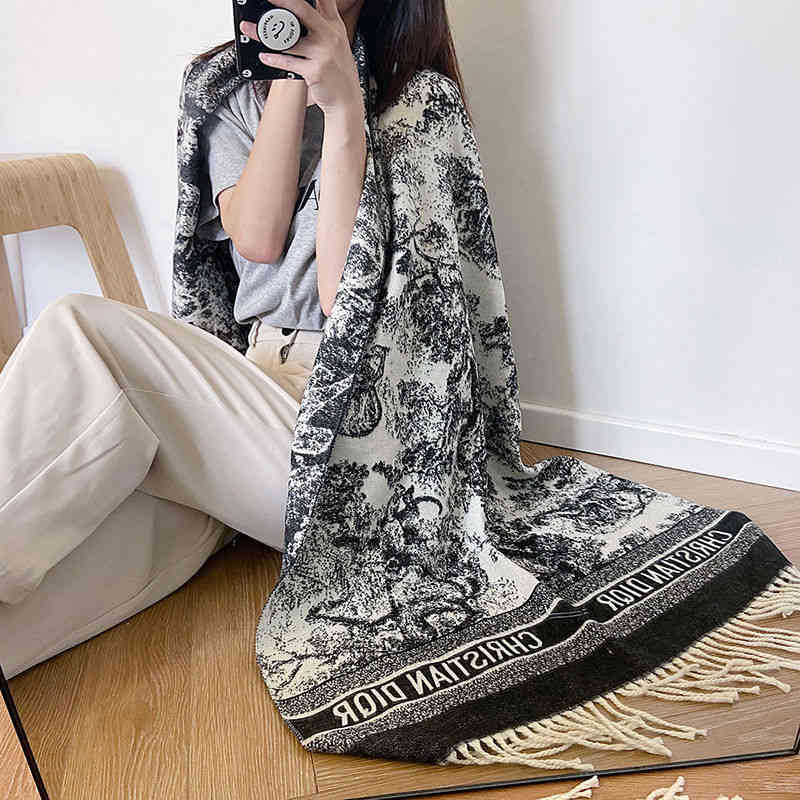 

Design Zodiac shawl office autumn model room imitation cashmere scarf female, Blue;gray