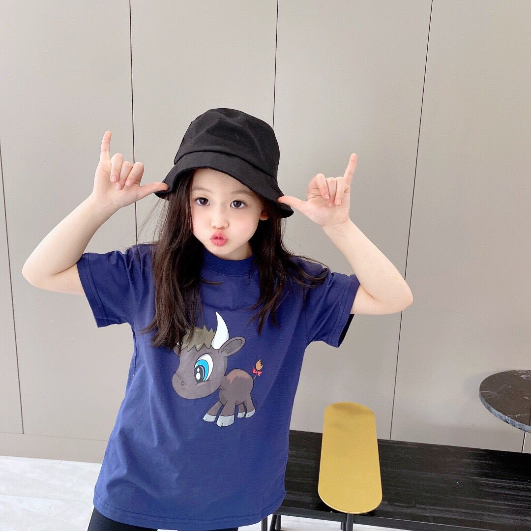 

2021 Summer Boys t-Shirts Children's Cotton Tops Tees Baby Kids 2-14 years Clothing girl white color outwear