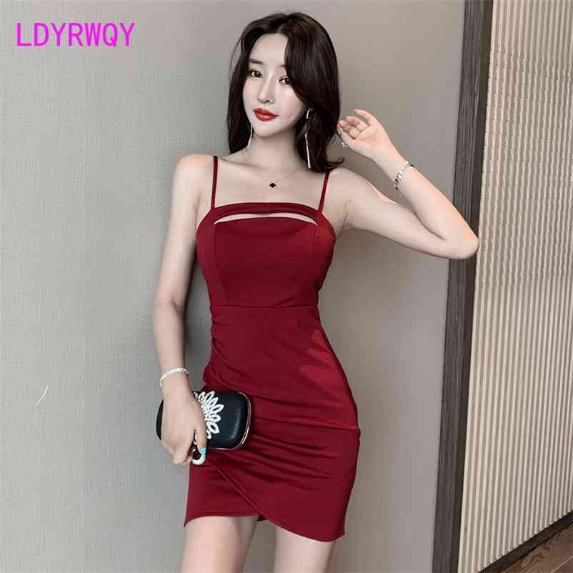 

LDYRWQY Nightclub women' summer temperament night bar low-cut slim fit waist bag hip sexy dress Office Lady 210603, Yellow