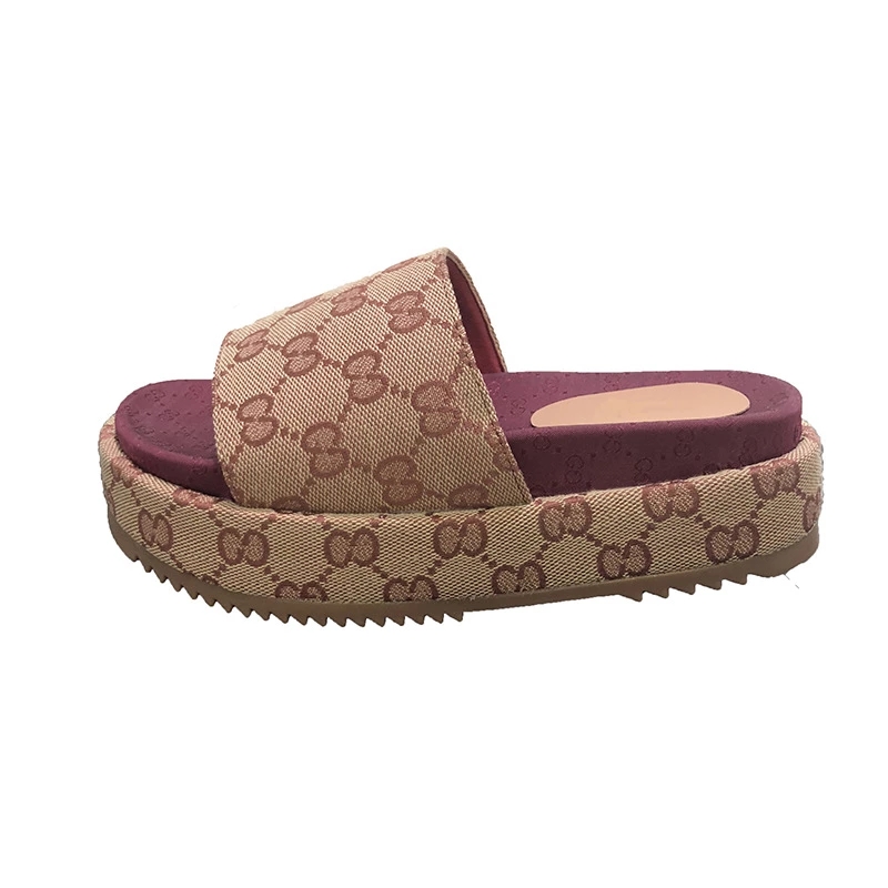 

2022 NEW Luxury GG Women Thick Platform Slippers Summer Beach Soft Sole Slide Sandals Men Ladies ooiehf Bathroom Anti-slip Shoes