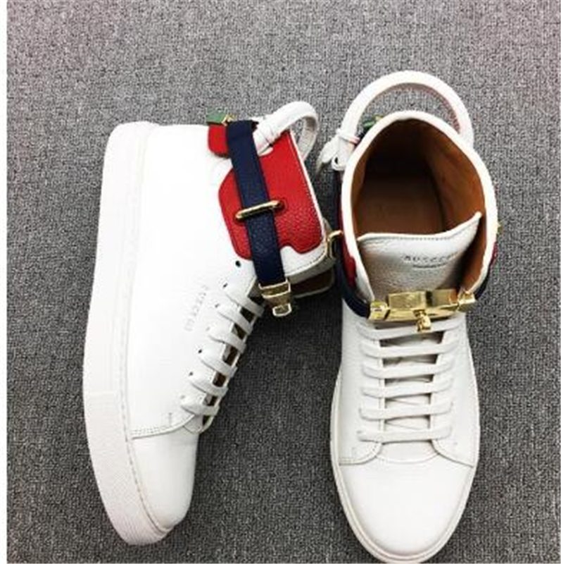 

Designer Shoes Sneakers Men Italy Top Cowhide Buscemi Lock Hight Top Sneaker Skate Shoe Sport Casual Shoes Flats Mens Boots