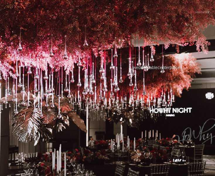 

Party Decoration 200pcs)wedding Stages Crystal Pillars/crystal Wedding Mandaps/crystal Carved Acrylic Beads Candlesticks TB3121