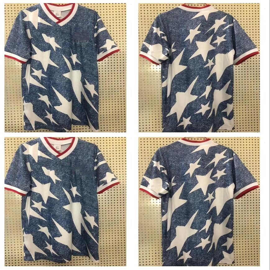 

America retro soccer jersey 1994 1995 classic football shirt vintage Camisa de futebol 94 95 Home blue national team uniform, Black;yellow