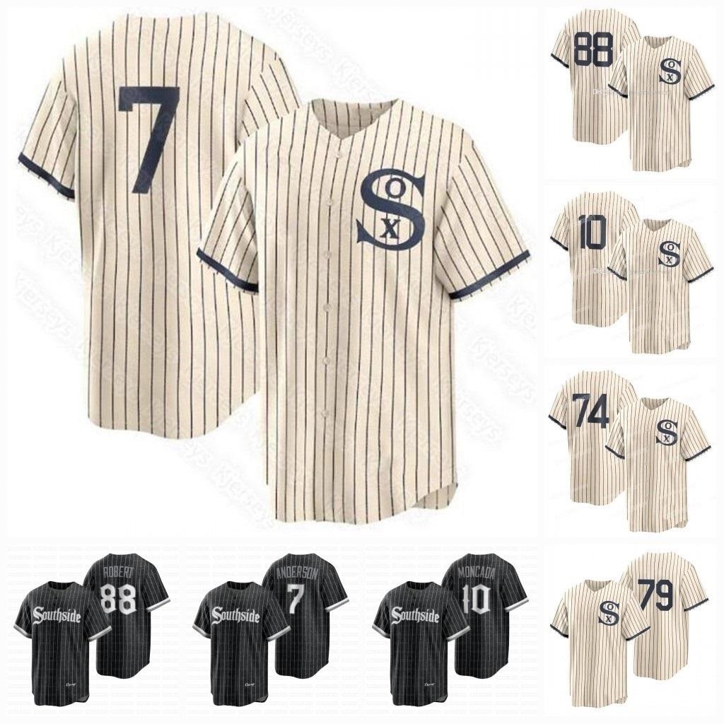 

White Sox 7 Tim Anderson 2021 Field of Dreams Game Jersey 88 Luis Robert Yoan Moncada Jose Abreu Craig Kimbrel Aaron Bummer Eloy Jimenez Lance Lynn, 2021 field of dreams game flex base mens