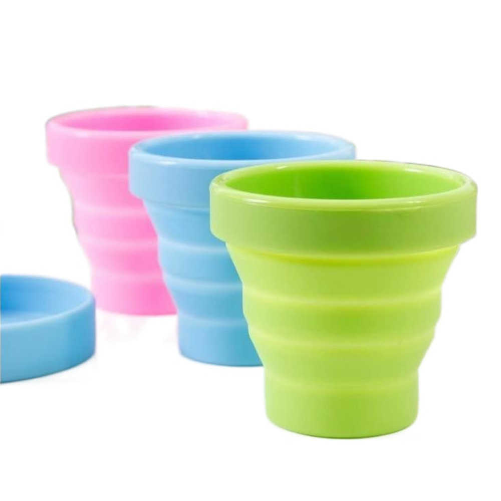 

Wholesale 300pcs Foldable Silicone Outdoor Camping Travel Folding Cup Telescopic Collapsible Retractable Drinking Cup