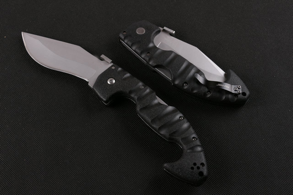 

Spartan Dogleg Tactical Folding Knife 440C 56HRC ABS Handle Outdoor Hiking Hunting Survival Pocket Knives Original Box Collection 219 HY217 220