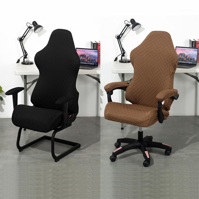 

Chair Covers Jacquard Gaming Cover Home Office Elastic Armchair Seat For Game Hall Computer Chairs Slipcovers