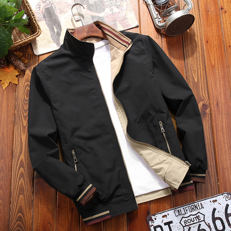 

Jacket Men Fashion Casual Coats Sportswear Bomber Jacket Mens Windbreaker Outwear Spring Autumn Streetwear Plus Size -5XL for Mens 4xl 5xl, Black