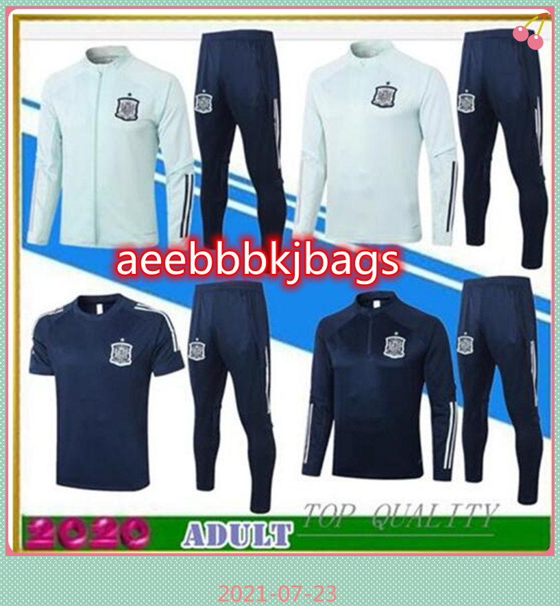 

2021 Spain adult Jacket Tracksuit camiseta espana Morata 20/21 polo shirt R FABREGAS RAMOS DIEGO ISCO Football Training suit