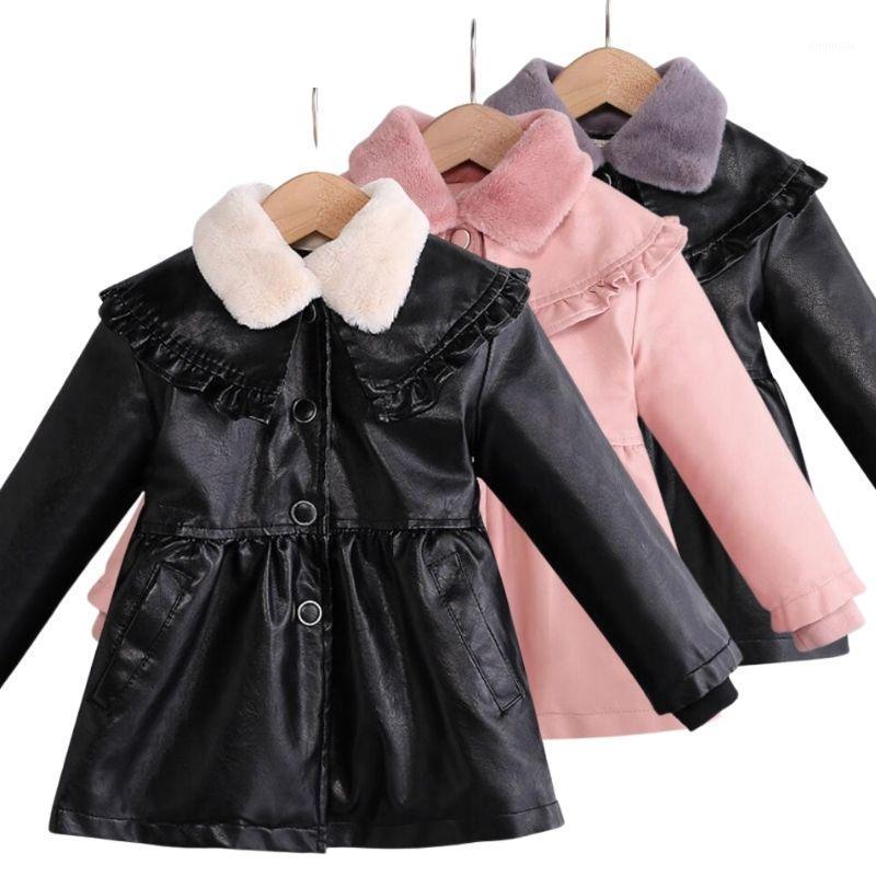 

Jackets Children Winter Velvet Jacket Waterproof Parkas Warm Clothes Long Coats For Girls Outwear Faux Leather Snowsuit Windbreaker, Blue;gray