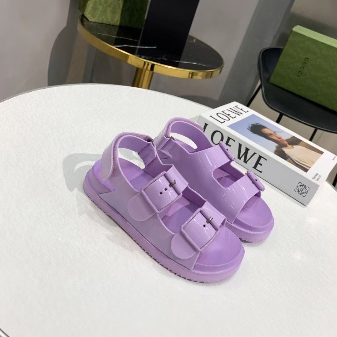 designer women men buckle sandal show style fashion Genuine Leather Rubber comfortable sandals beach party slippers large size 35-46