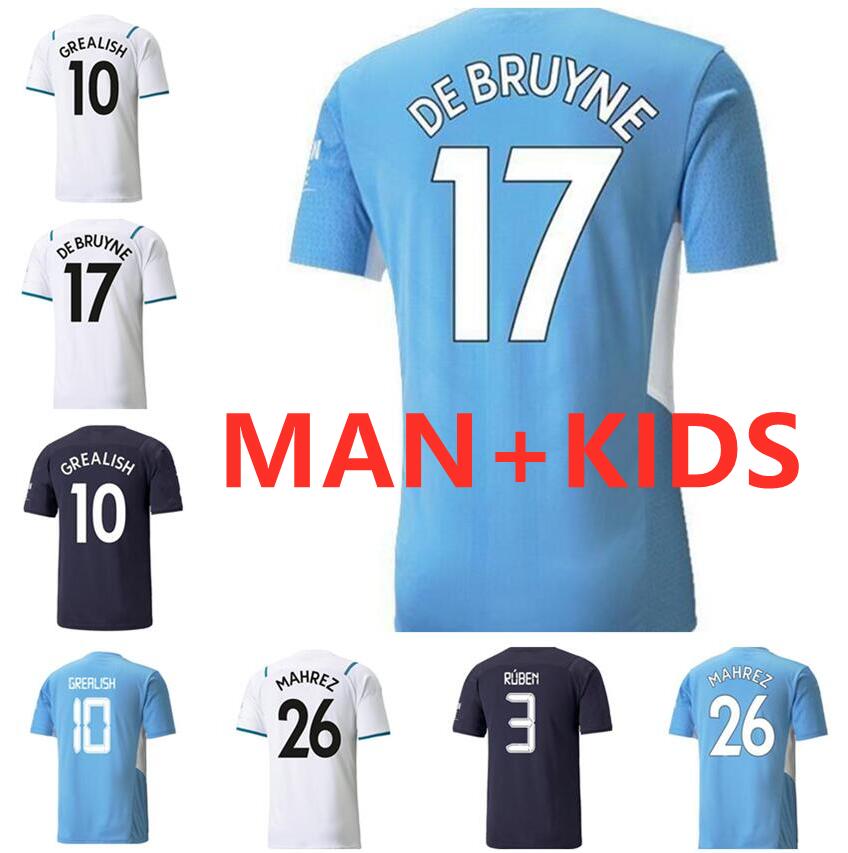 

21 22 city soccer jerseys 2021 2022 GREALISH man FODEN STERLING football shirt manchester DE BRUYNE GESUS BERNARDO MAHREZ RODRIGO men kits Player fans shirts, Gold