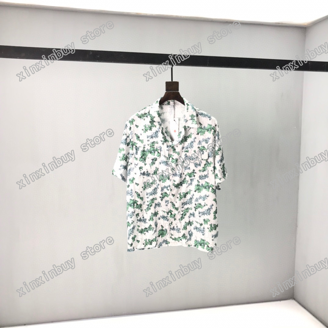 

21ss Designers luxury Mens Womens T Shirts Light green vine printing Man Paris Fashion T-shirt Top Quality Tees Street Short Sleeve luxurys, White;black