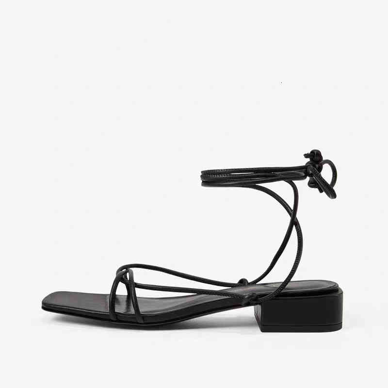 

fashion Sandals shoes Murmuring women's blogger English simple solid roma summer 24AM, Black