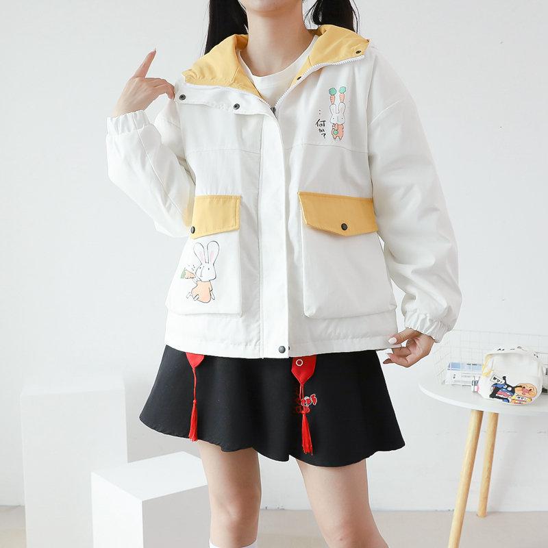 

Women's Jackets Sweet Kawaii Fall Winter Coats Women Japanese Cute Zipper Thick Autumn Office Lady Warm Fleece Outerwear, Black;brown