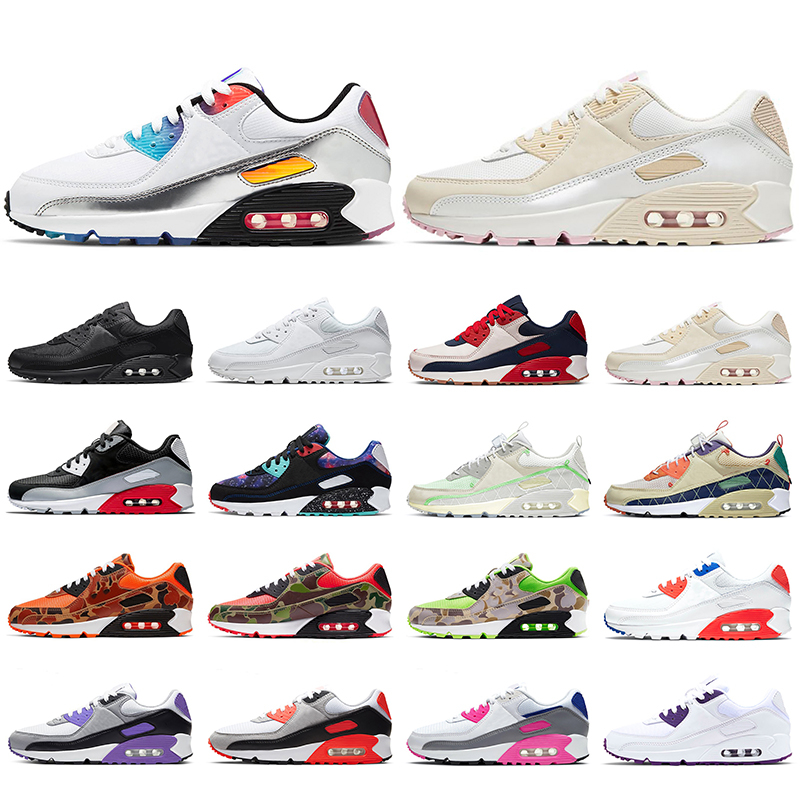 

90 running shoes mens trainers triple black white have a good game Infrared 90s surface breathable men women sneakers sports runners, 1 have a good game 36-45