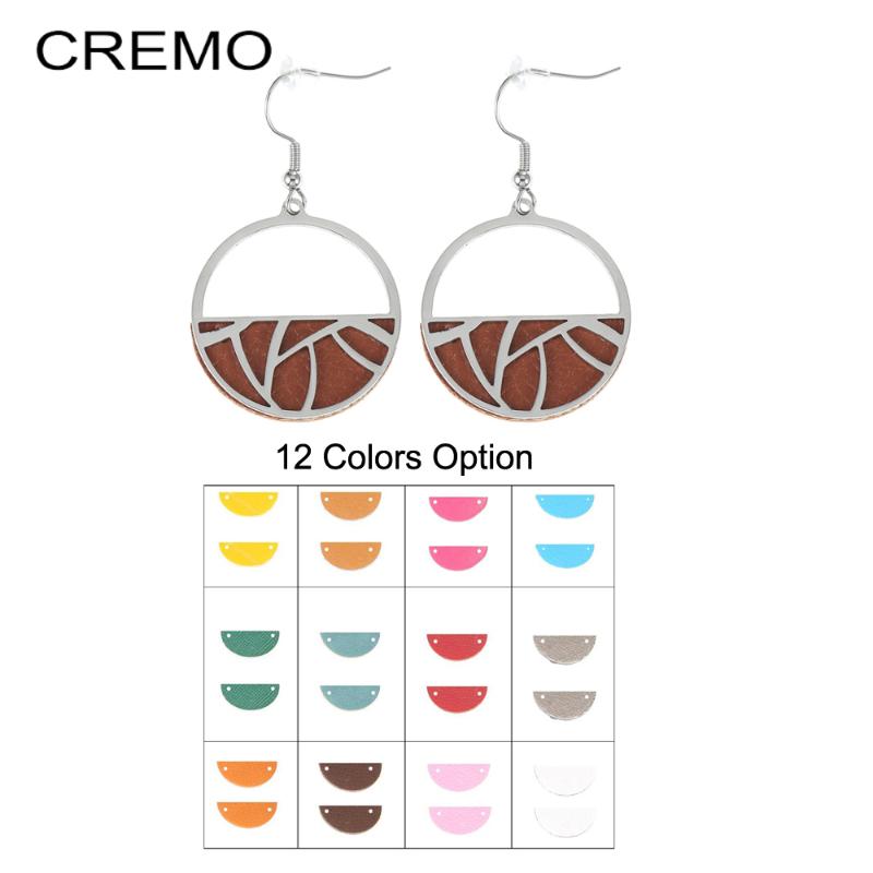 

Dangle & Chandelier Cremo Fashion Women Love Pendant Earrings Ladies Stainless Steel Jewelry Manchette Interchangeable Leather Jonc Argent P, Silver