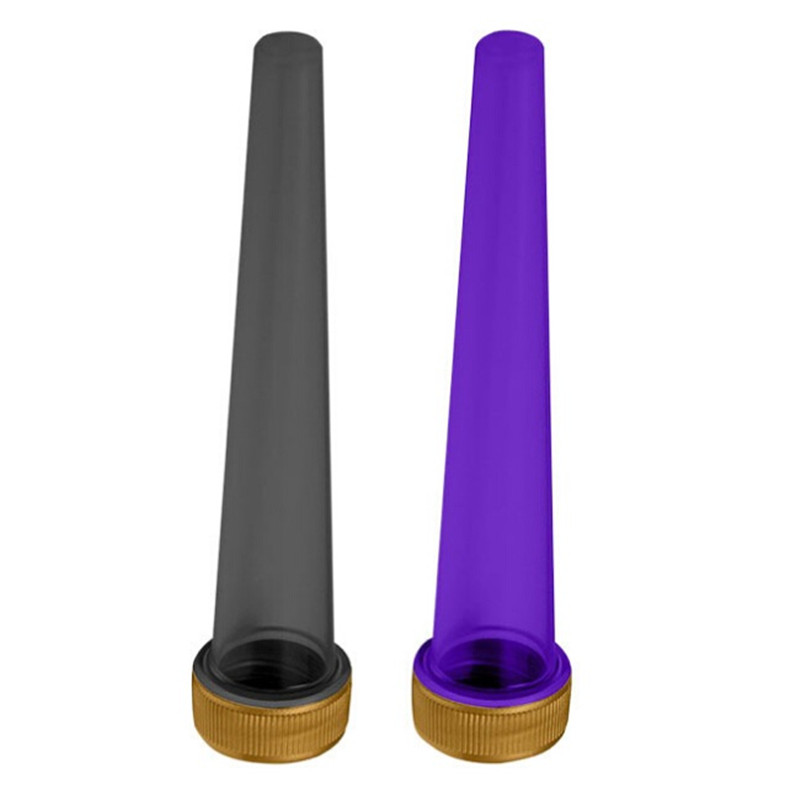 

98mm Pre Roll Packaging Bag Plastic Rolling Cone Doob Blunt Joint Conical Tube Clear Black with Child Resistant Cap 2021