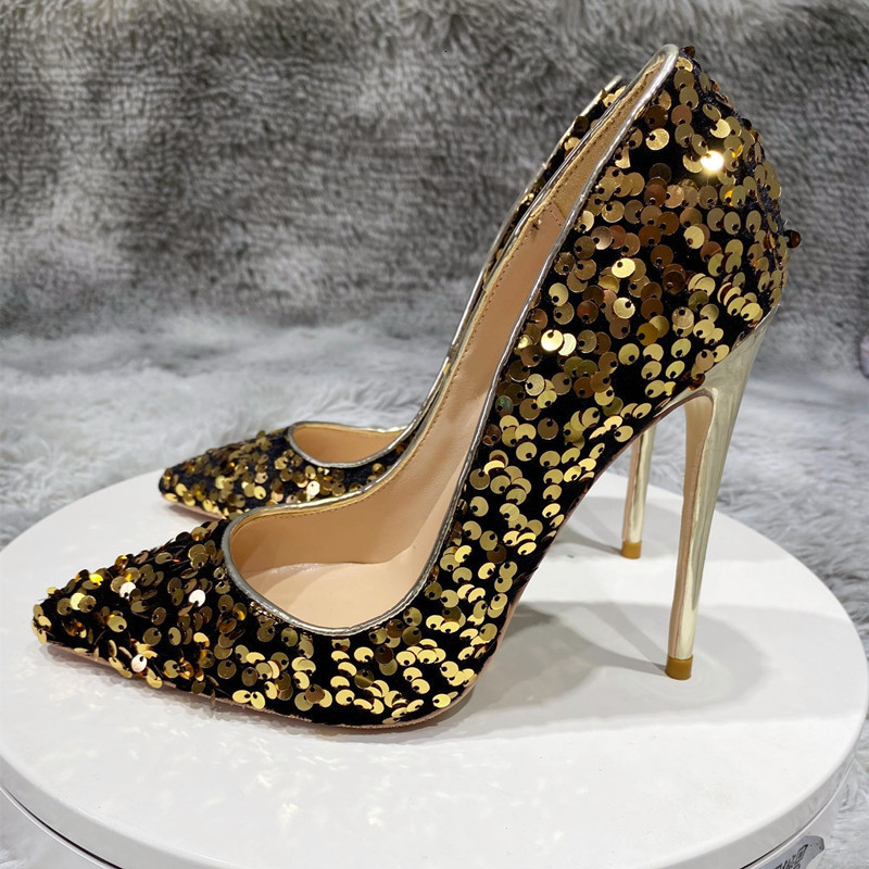 

dress shoes bling 12cm high heels stilettos pointed toe wedding party spring summer classic dating 10cm 8cm pumps lf022 rovic, Black