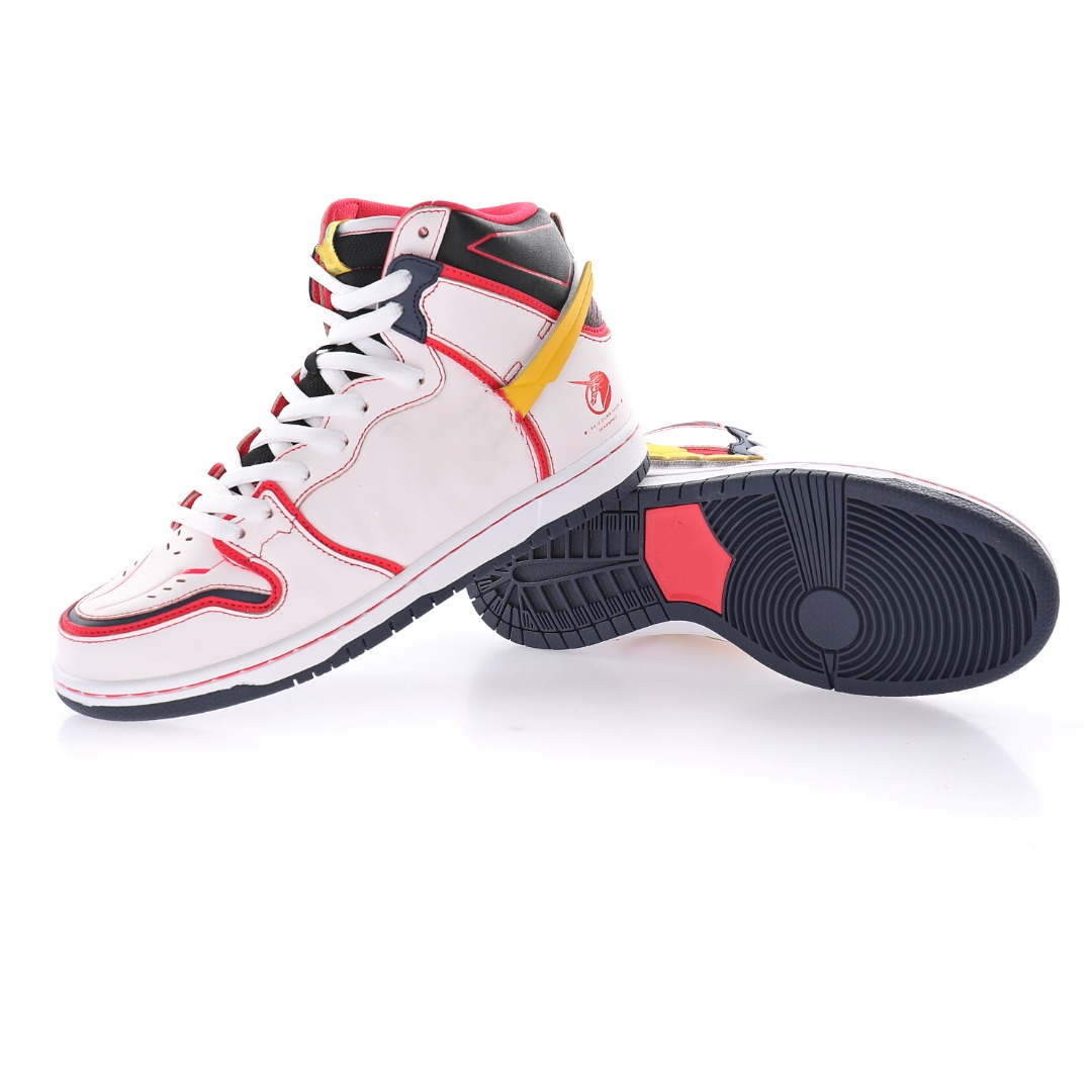 

Gundam SB Dunks High Project Unicorn - RX-0 Running Shoes Men Women White Red Yellow Velcro Casual Sneakers Size 36-47.5 dh7717-100, Customize