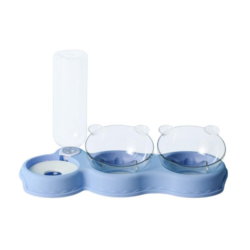 

Cat Bowls & Feeders Double Bowl Feeder With Drinker For Cats 2021 Pet Accessories Yellow/Green/Light Blue/White