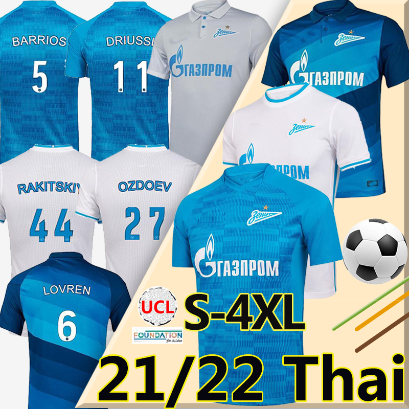 

4XL 21/22/23 FC Zenite St. Petersburg soccer jersey home away blue white MALCOM Lovren 2021 2022 2023 SANTOS BARRIOS Football Shirt maillots de foot, Zenite 21-22 home