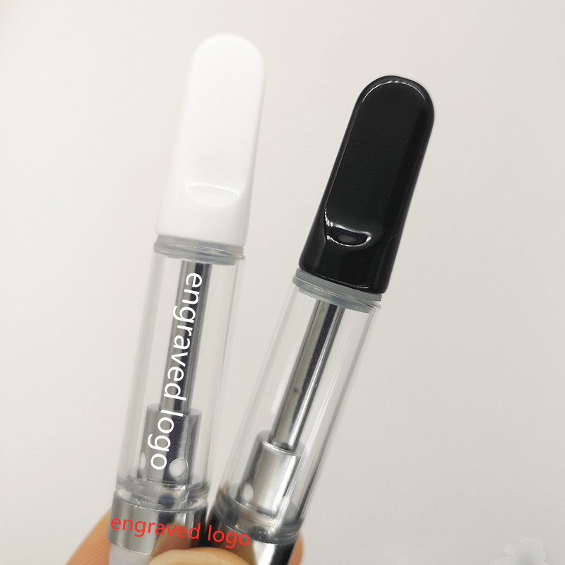 

Engraved CC Logo 1.0ml 510 Thread Vape Cartridges Ceramic Coils Carts Atomizers Vapes Pen Cartridge E cigs Glass Tanks TH205 0.8ml intake 2.0mm for Thick Oil Delta 8 Cart