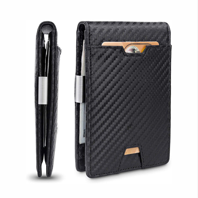 

Mens Slim Wallet with Money Clip AUSTIN RFID Blocking Bifold Credit Card Holder purse for Men, As picture