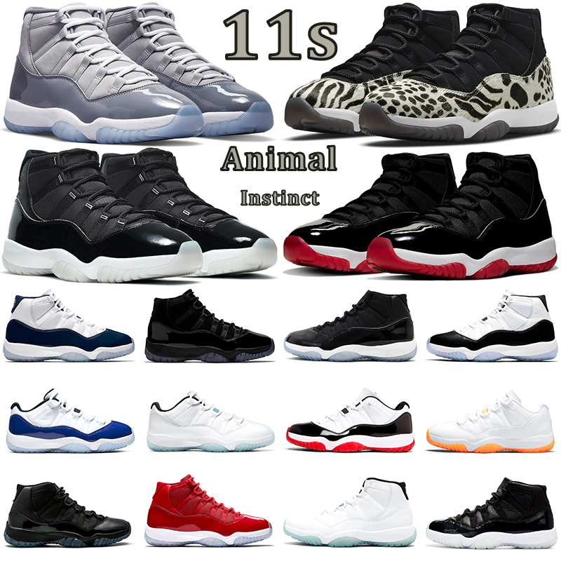 

11s Jumpman Basketball Shoes For Men Women 11 Animal Instinct Cool Grey 25th Anniversary Bred Concord Gamma Blue Citrus Mens Trainers Sports Sneakers