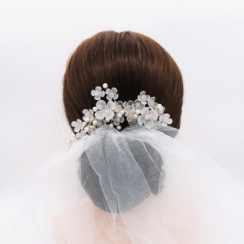 

FUN-BEAUTY Original Design Handmade Headdress Korean Bridal Jewelry Beautiful Hand Made Comb Pography Makeup Hair Accessories Clips & Barret, Golden;silver