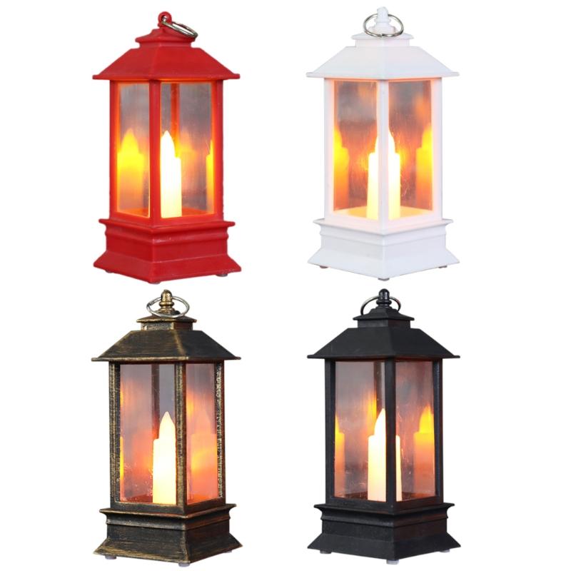 

Christmas Decorations Lanterns Decorative Simulation Candle Lantern Holders Wind Lamp Craft Gifts Fireplace Romantic Table Night Lighting