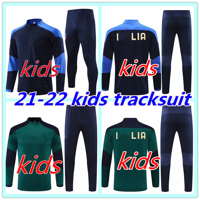 

2021 2022 kids ITaly tracksuit survetement jacket Training suit soccer 20 21 Italia child football tracksuits set, Brown