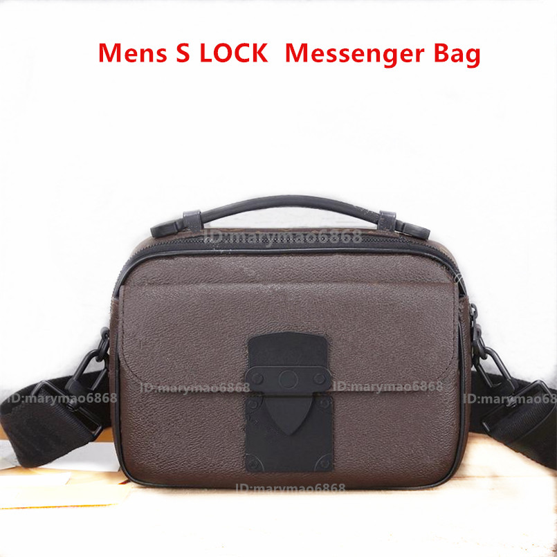 

Mens Designer S LOCK Shoulder Messenger Bag Originals Quality Crossbody Bags HANDBAG fashion canvas waist pack school bookbag Magnetic Suction men Camera Purse, Paper bags are not sold separately