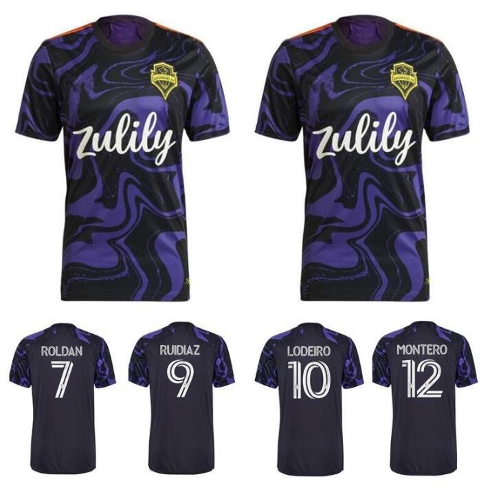 

Top quality 2021 Seattle Sounders FC Soccer Jerseys away purple 21 22 RUIDIAZ MORRIS DEMPSEY TORRES Football Shirt, Black;yellow